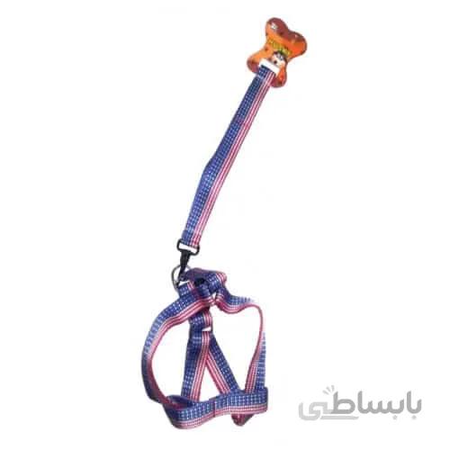 قلاده بدنی برزنتی طرح پرچم سگ با بند سایز لارج