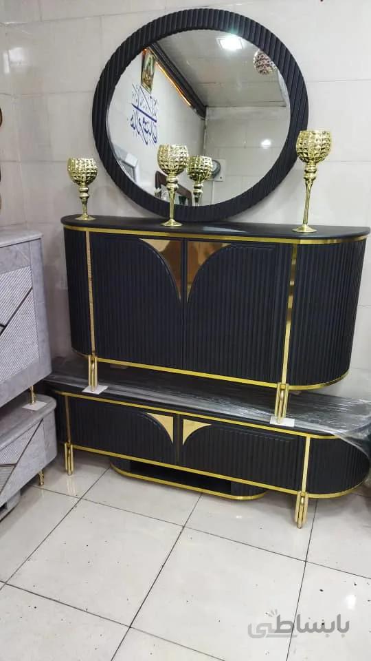 میزتیویبههمراه آینه کنسولمدلبیضی