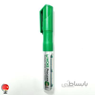 ماژیک وایت برد سبز شارژی WOKE