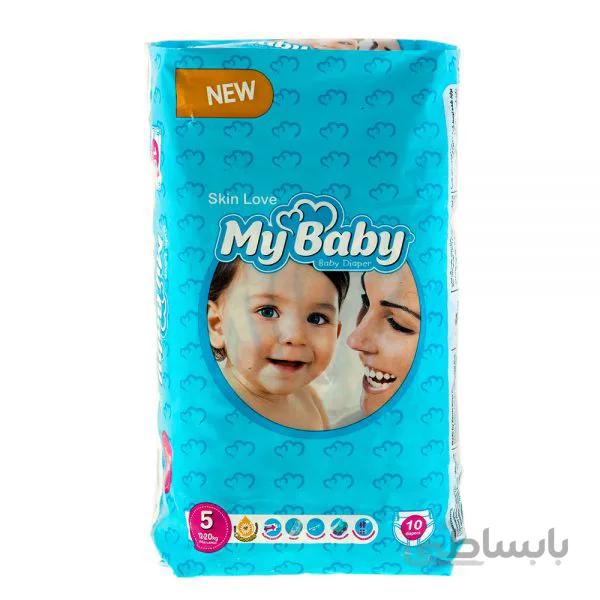 پوشک مای بیبی سایز 5 بسته 10 عددی