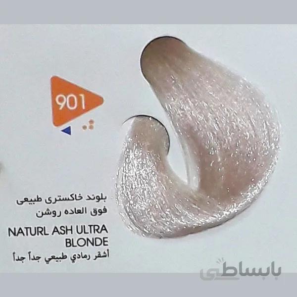 رنگ مو ویتامول Vitamol بلوند خاکستری طبیعی فوق العاده روشن شماره 901 هایلایت حجم 120 میل