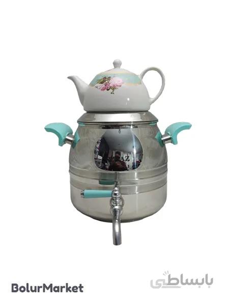 کتری وقوری نزاز۴۰۴۰ طرح ترک سبز چدن
