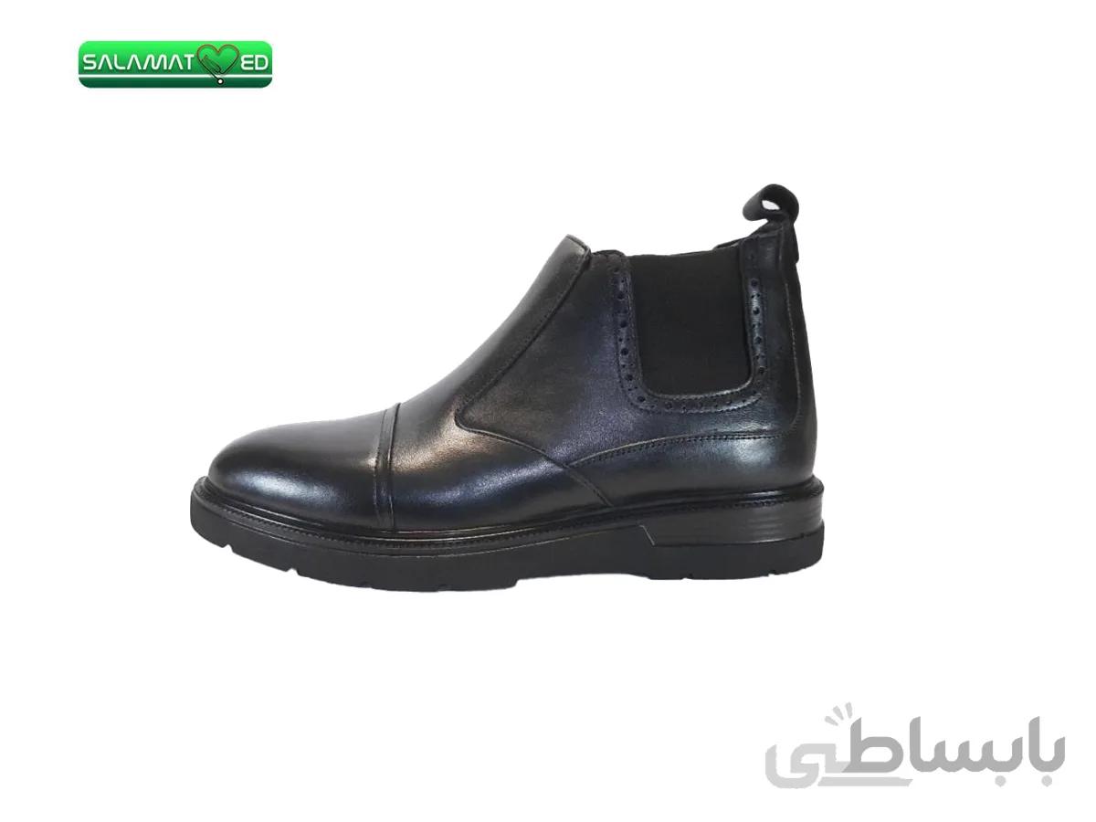 کفش طبی نیم بوت چرم مردانه جی اف اس مدل ژاکو مشکی