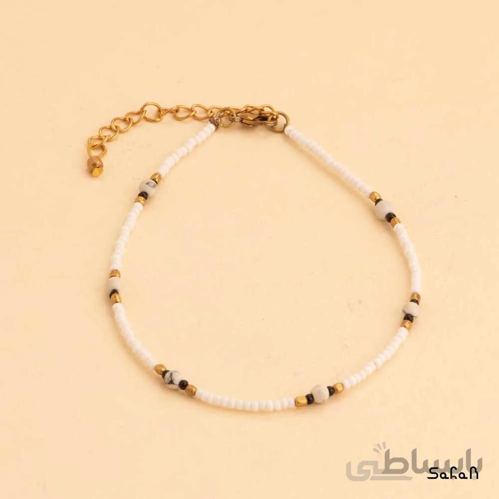 پابند منجوق یاسمن رنگی