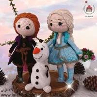 ست عروسک بافتنی السا و آنا و اولاف ( کد 60377 )