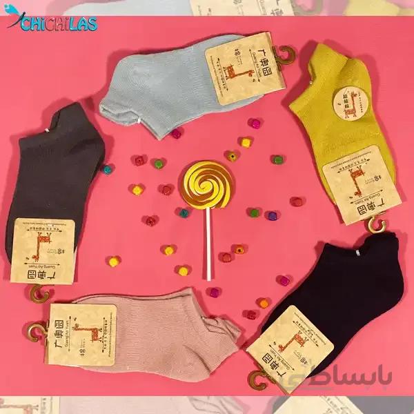 جوراب بچگانه رنگی ساده (1 تا 4 سال)