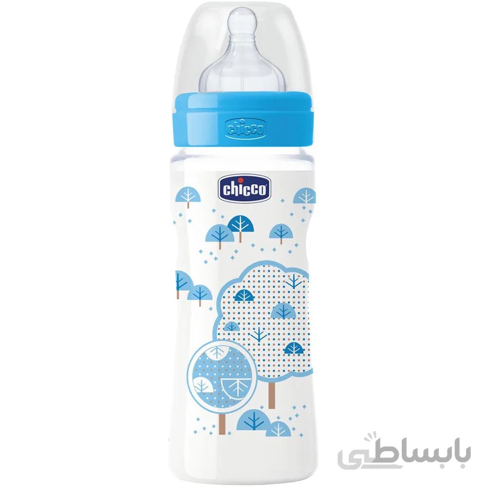 شیشه شیر ول بی اینگ سیلیکون چیکو گنجایش 330 میلی لیتر ا Chicco Well-Being Silicone 330ml 4m
