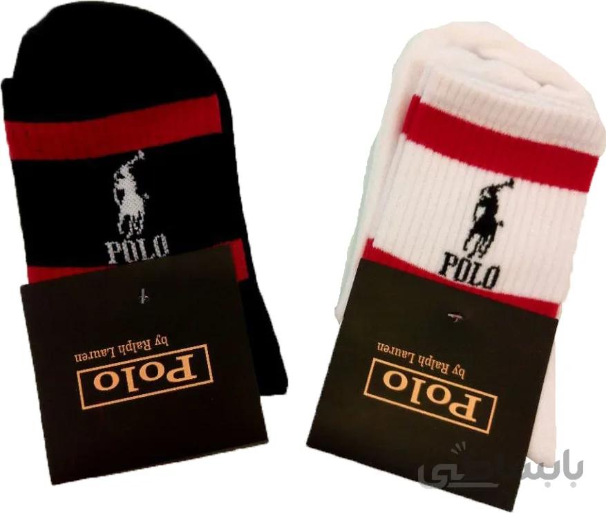 جوراب ساقدار طرح POLO کد 204 سفید