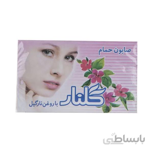 صابون حمام گلنار مقدار 130 گرم بسته 6 عددی