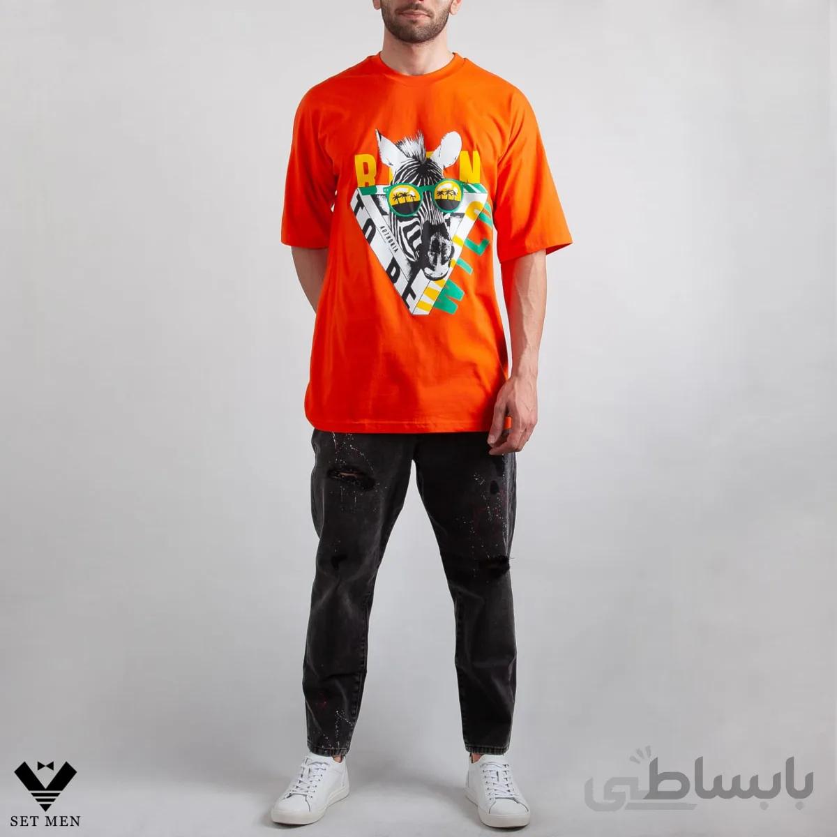 تیشرت یقه گرد طرح دار tg200 AUTHORIA