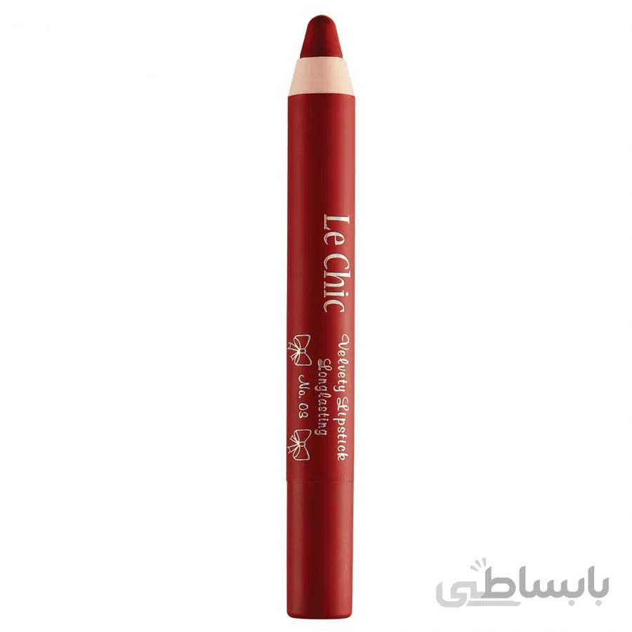 رژلب مدادی مخملی لچیک شماره 3