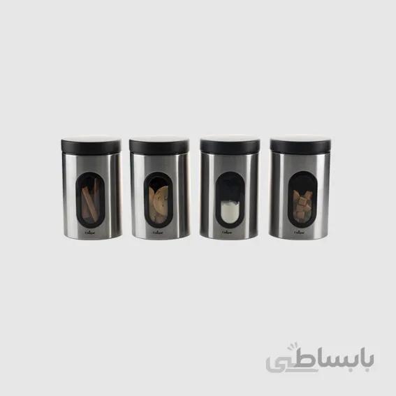 ظرف حبوبات 1 لیتر پنجره دار استیل یونیک UN-5970