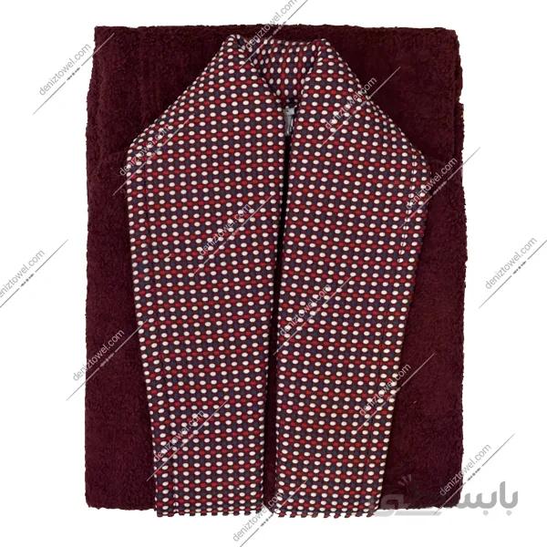 حوله تن پوش طرح یاس زرشکی