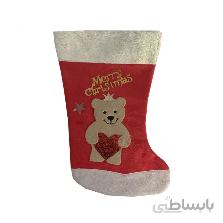 آویز جوراب بابانوئل کریسمس مدل STCH210