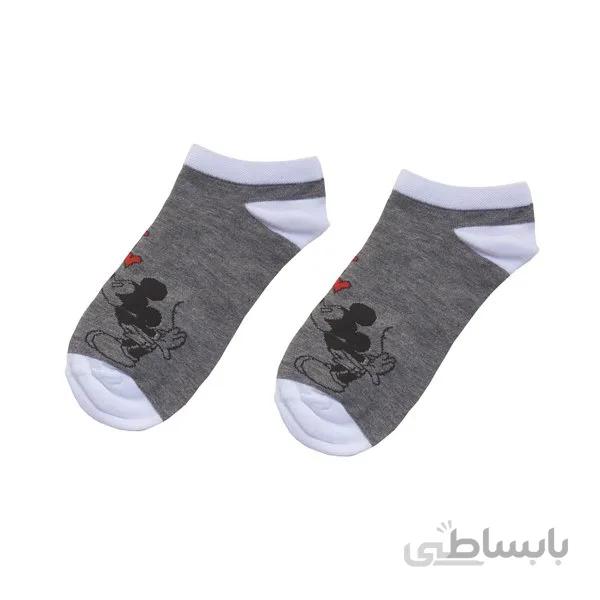 جوراب مچی فانتزی زنانه طرح بوسه میکی موس کد PH353