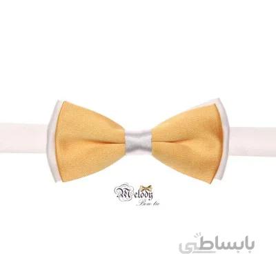 پاپیون سری نینو - بچگانه (زرد سیر براق و سفید)