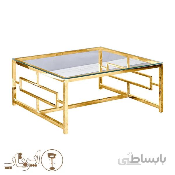 میز جلو مبلی لینکلن مربعی طلایی