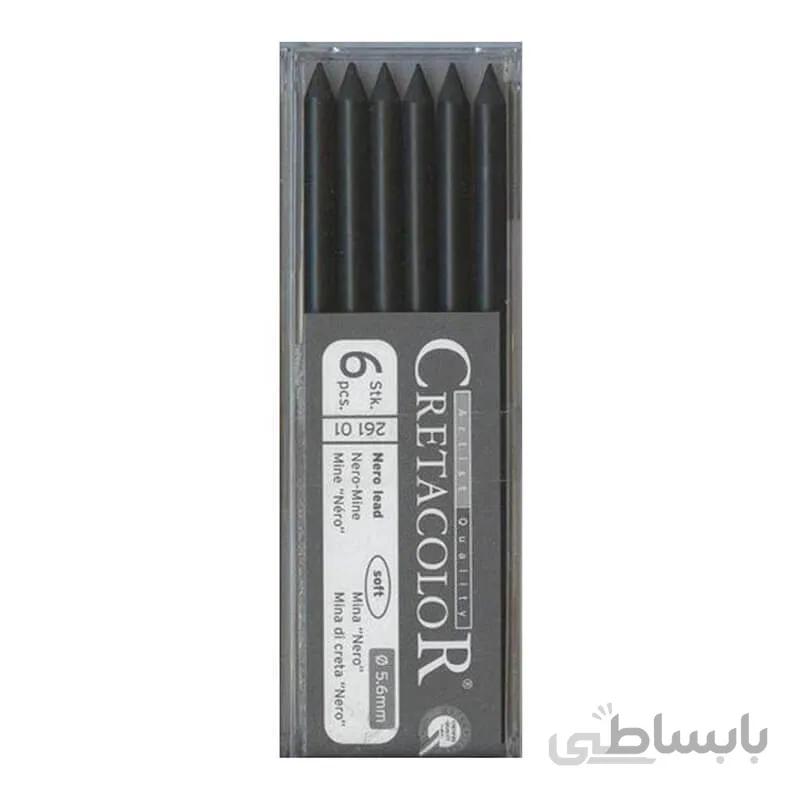 مغز اتود روغنی نرم مشکی 5mm کرتاکالر کد26101 بسته 6عددی