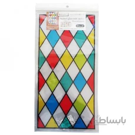برچسب روی شیشه طرح لوزی