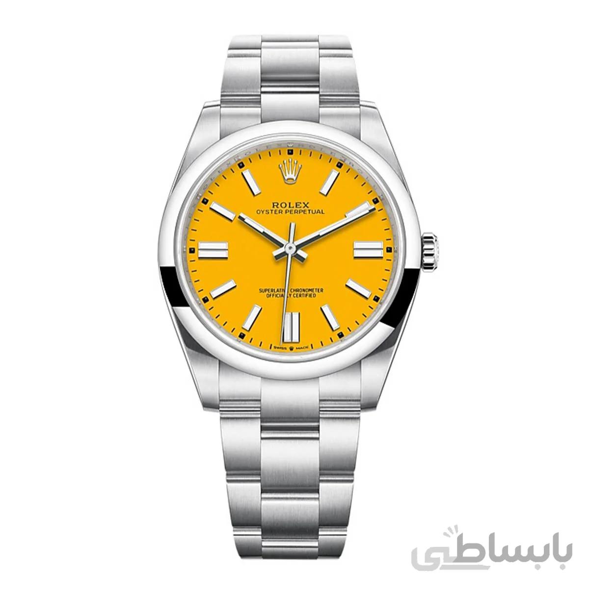 ساعت رولکس اویستر صفحه زرد ROLEX OYSTER yellow