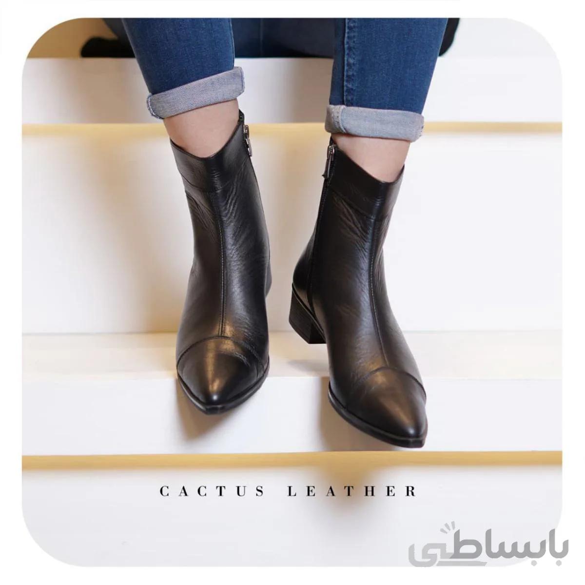 نیم بوت چرم زنانه Ws4004