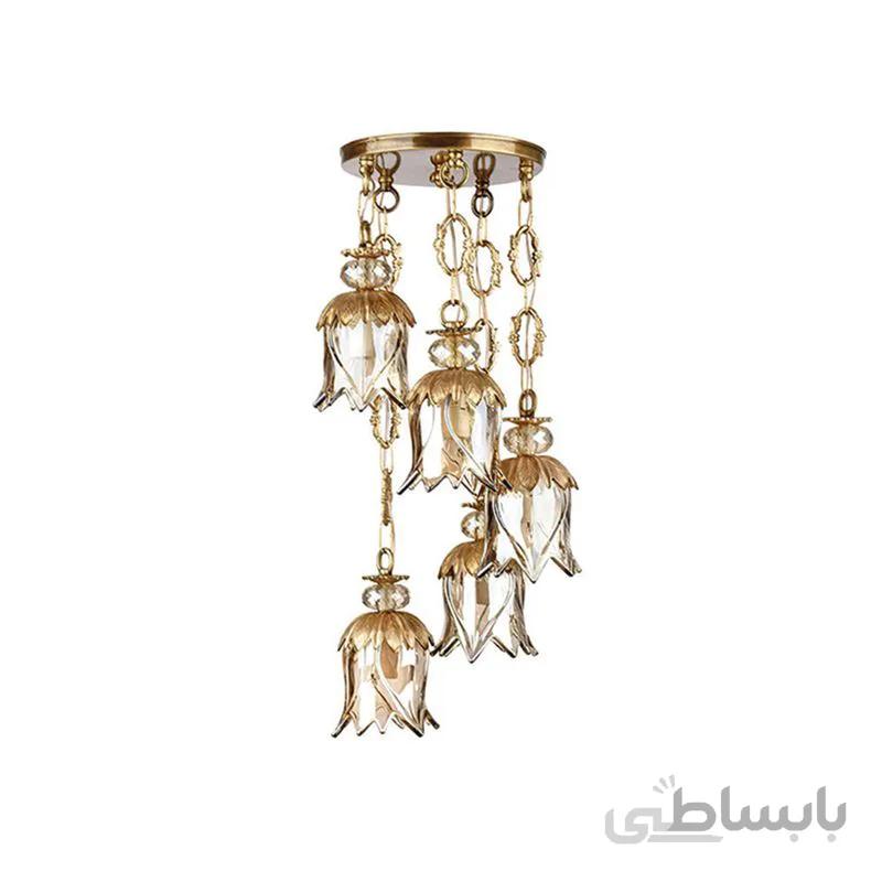 چراغ آویز 5 شعله چشمه نور مدل C2774/5A