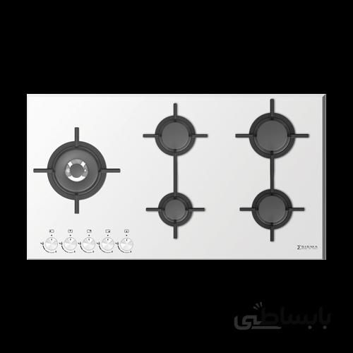 اجاق گاز شیشه ای مدل CRISTALLO 5G SIDE 92 زیگما