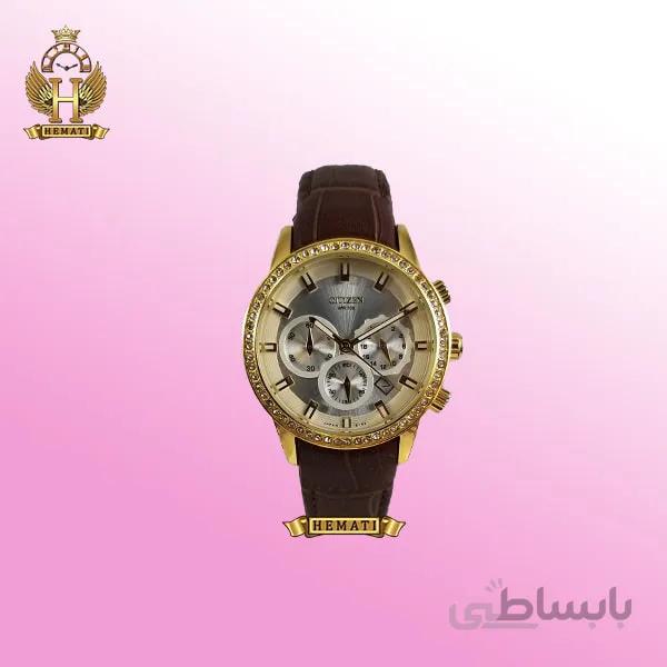 ساعت زنانه سیتیزن سه موتوره بند چرم مدل N-8162L CTL105