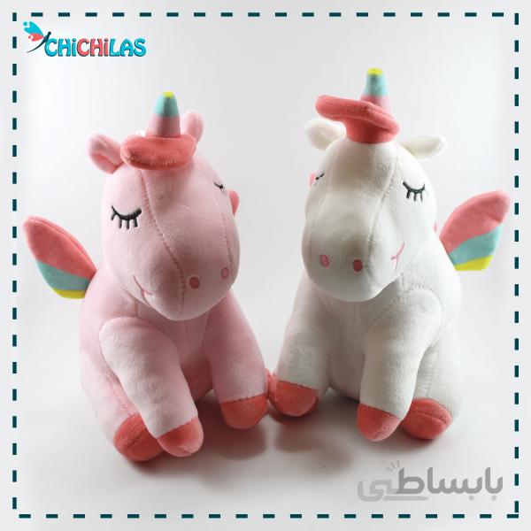 عروسک اسب تک شاخ رنگین کمان
