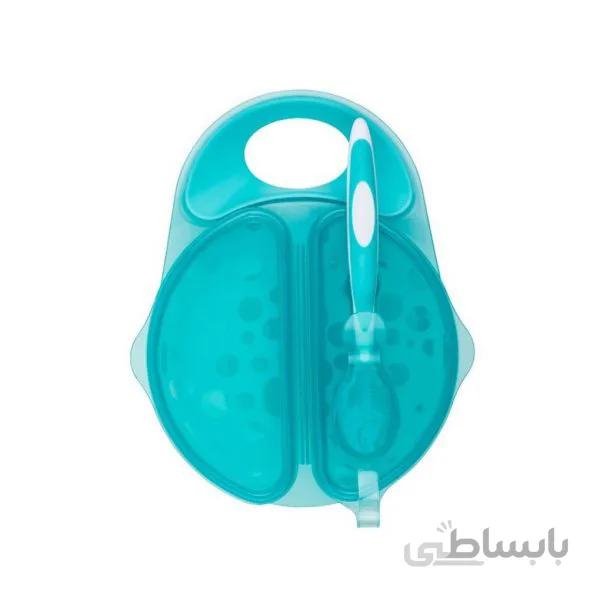 ظرف غذای درب دار و قاشق دار دکتر براون Dr Brown’s