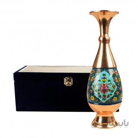 گلدان مسی 30 سانتیمتری نقاشی پرداز
