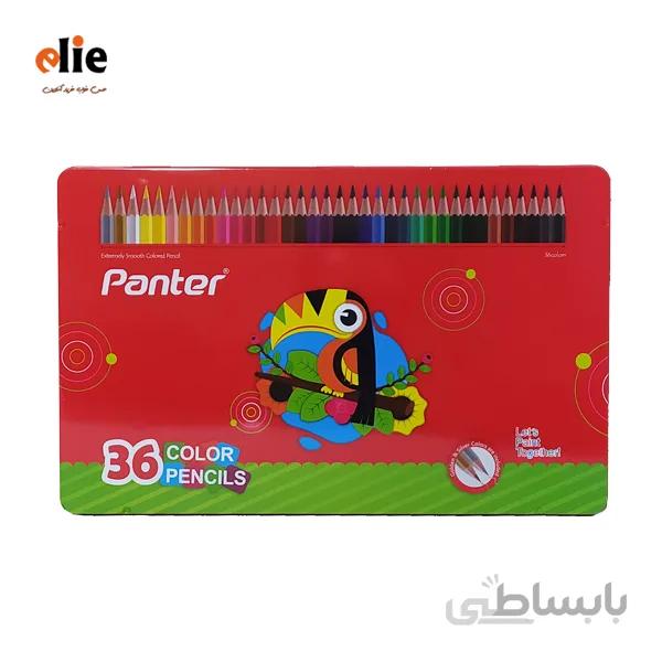 مداد رنگی 36 رنگ پنتر جعبه فلزی طرح کاسکو