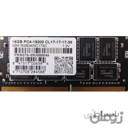 رم لپ تاپ 16گیگابایت مارک GEIL مدل GS416GB2400C17SC