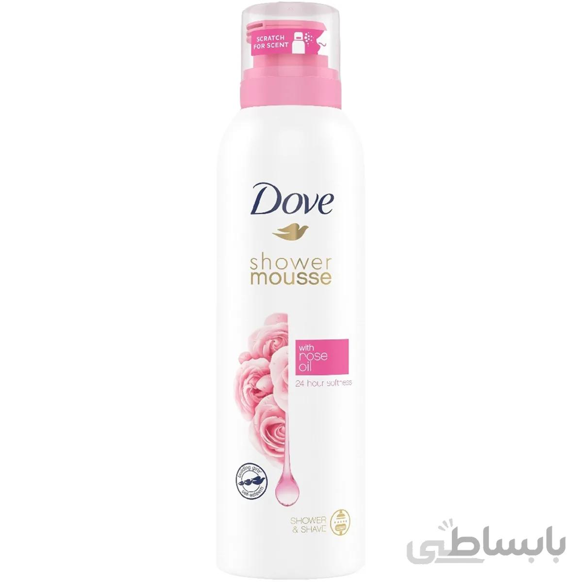 موس بدن داو گل رز Dove Shower Mousse with Rose Oil 200ml