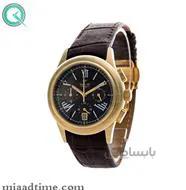 ساعت ویولت Violet زنانه اسپرت گرد چرمی طلایی مشکی صفحه مشکی کد 0401/2L