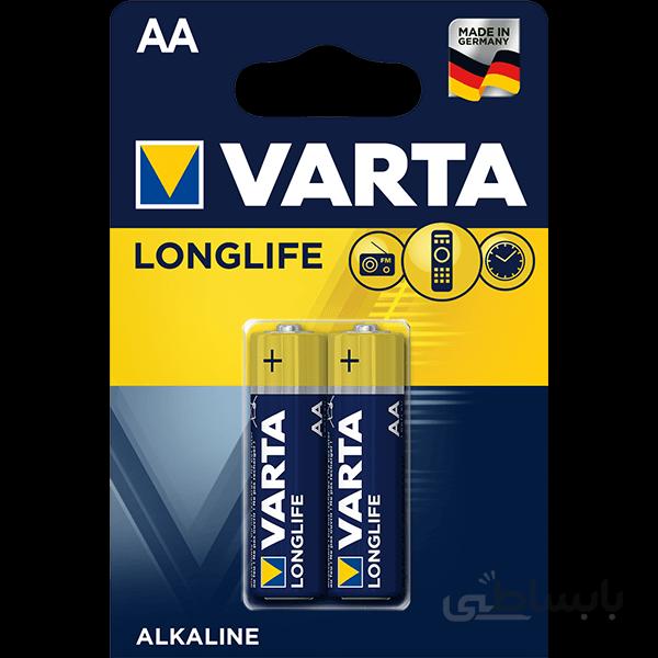 باتری قلمی آلکالاین وارتا Longlife AA بسته 2 عددی