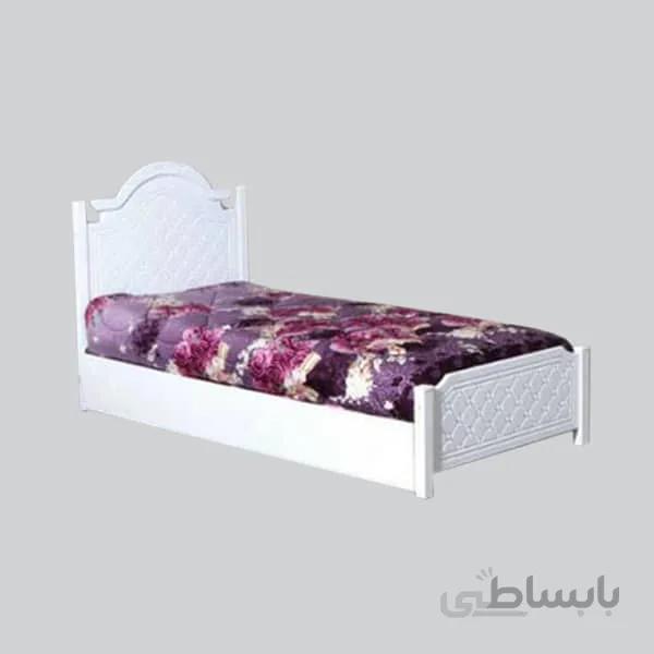 تخت خواب یکنفره مدل روژان سایز 90x200 سانتیمتر ام دی اف حمل رایگان ونگه 120