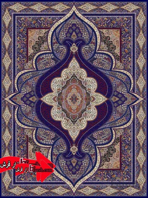 فرش کاشان طرح کیمیا کاربنی