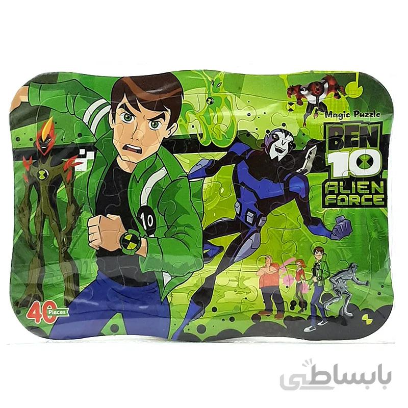 پازل 35 تکه مقوایی پشت وایت برد طرح بن تن BEN10