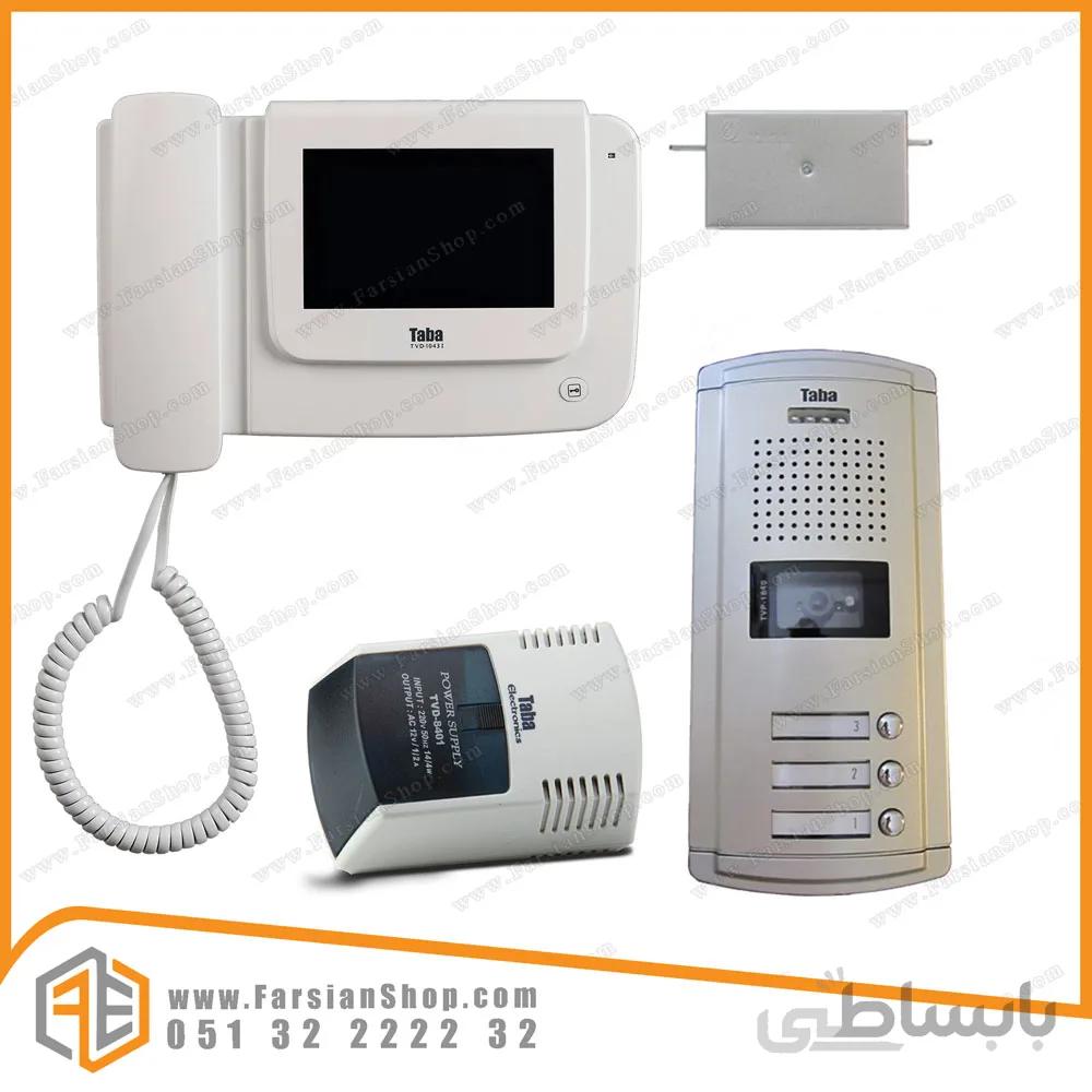 پکیج کامل آیفون تصویری تابا مدل 1043 با پنل 1840 سپهر