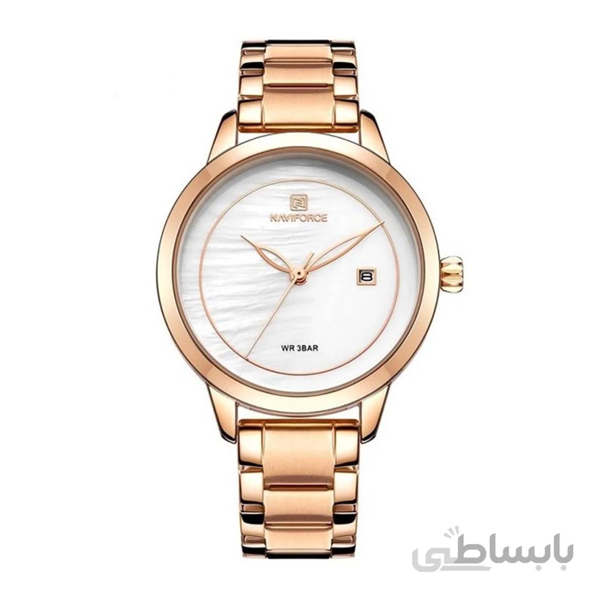 ساعت ناوی فورس زنانه Naviforce رزگلد مدل 5008