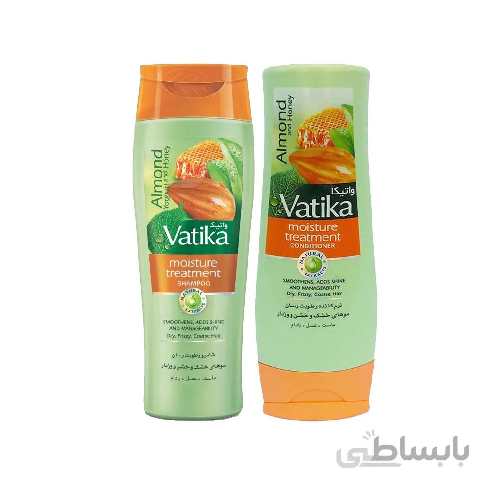 سبد واتیکا vatika شامپو و نرم کننده رطوبت رسان گیاهی 400 میل