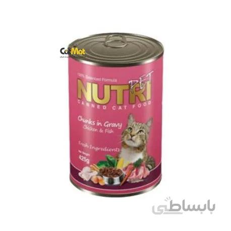 کنسرو غذای گربه نوتری مدل Chicken & Fish وزن 425 گرم