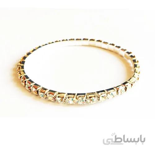 دستبند نگین دار نقره ای زنانه