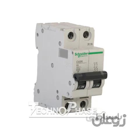 فیوز مینیاتوری دو پل 32 آمپر اشنایدر مدل C60N