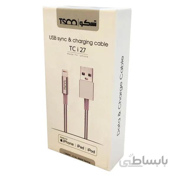 کابل شارژ اورجینال لایتنینگ تسکو مدل TC i27 مشکی