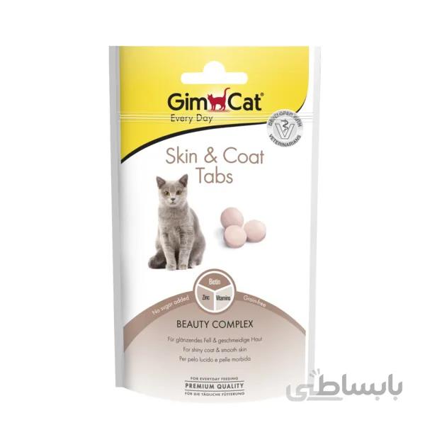 تقویت کننده پوست و مو جیم کت Gim Cat- Skin & Coat Tabs وزن 40 گرم