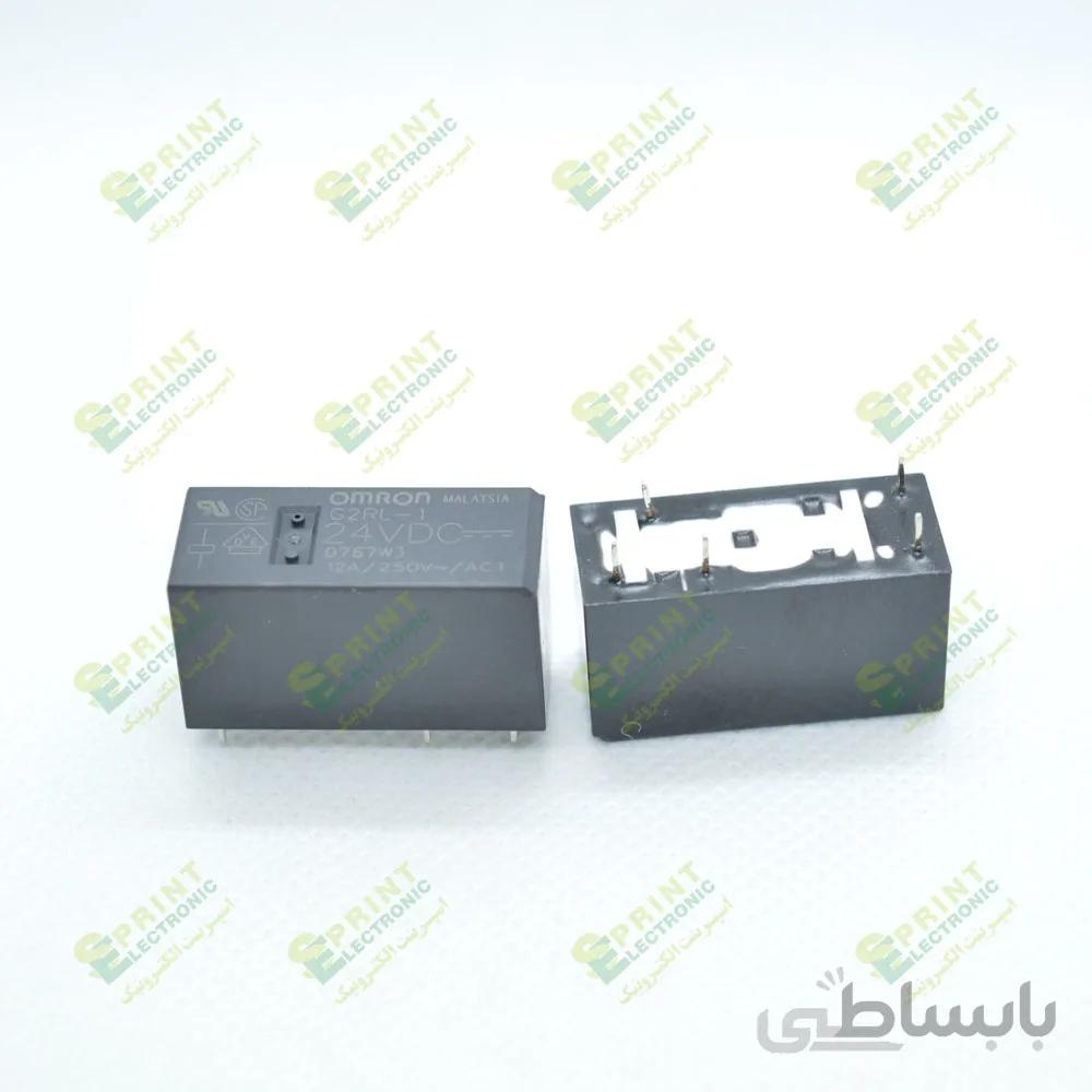 رله 24 ولت کتابی ارتفاع کوتاه 5 پایه 12 آمپر Omron G2RL-1-24VDC