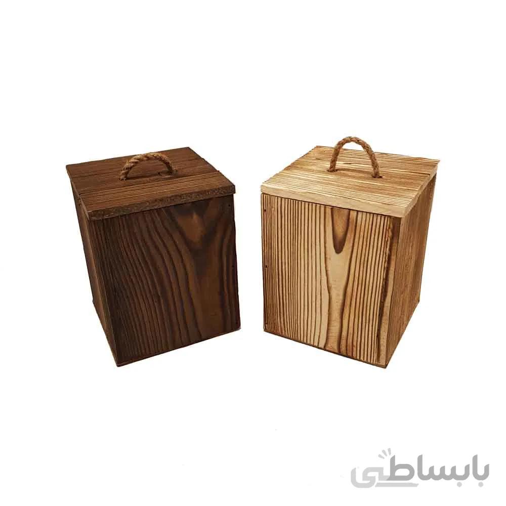 بانکه چوبی چهارگوش درب دار