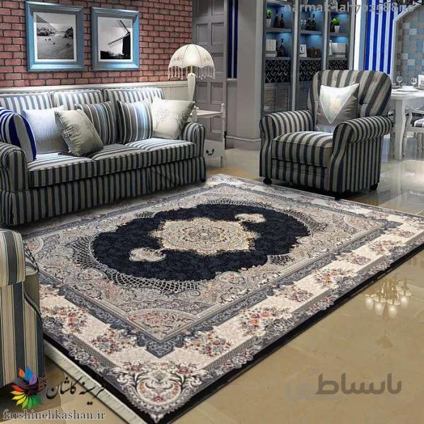 طرح ژاکلین زمینه سرمه ای 700 شانه تراکم 2550
